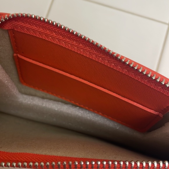 Toss Designs Orange leather wristlet purse/clutch (NWT) - Picture 3 of 5